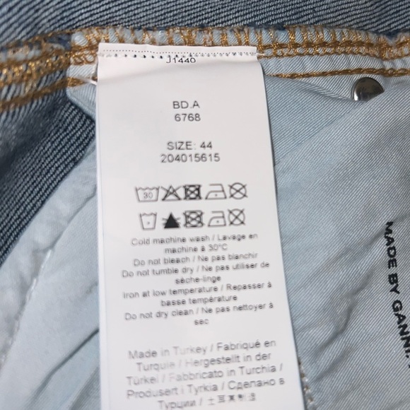 NWOT Ganni Appliquéd Floral-Embroidered Mid-Rise Stretch-Organic Denim MaxiSkirt - Picture 13 of 17